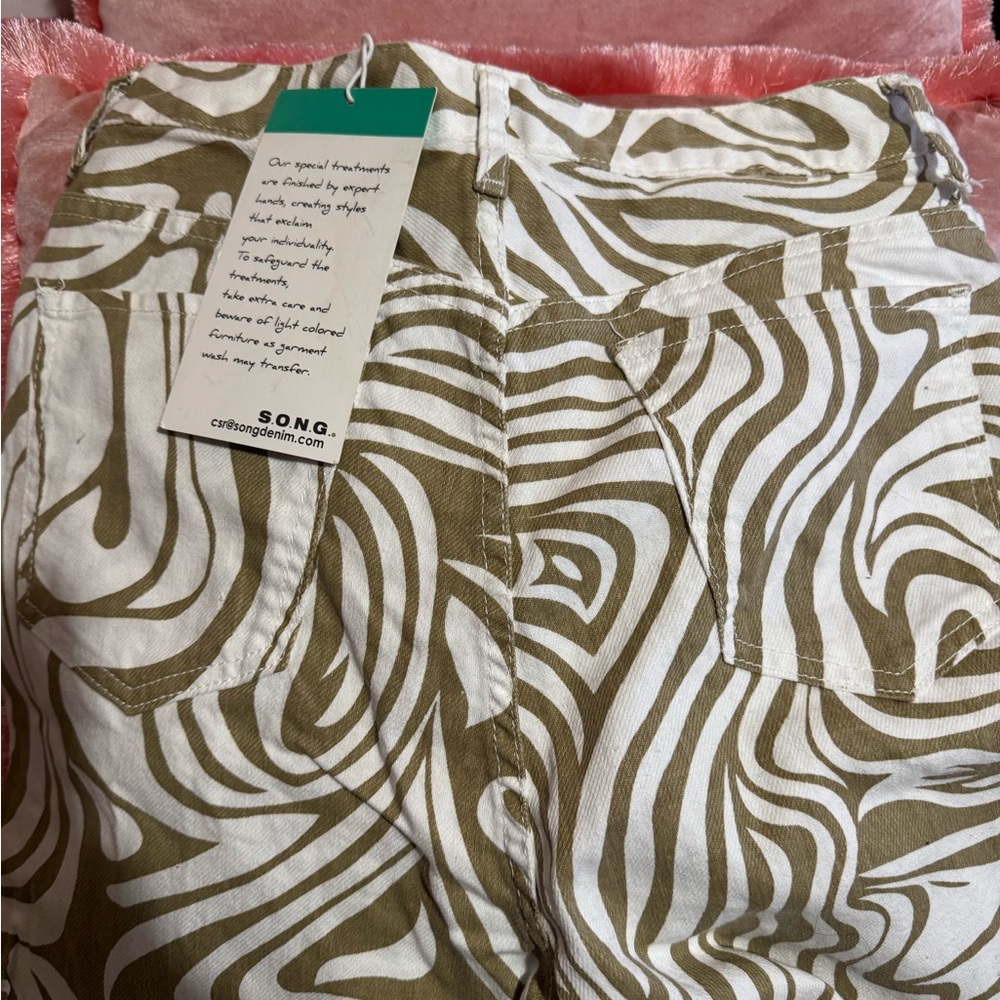 SONG Zebra Print Pants